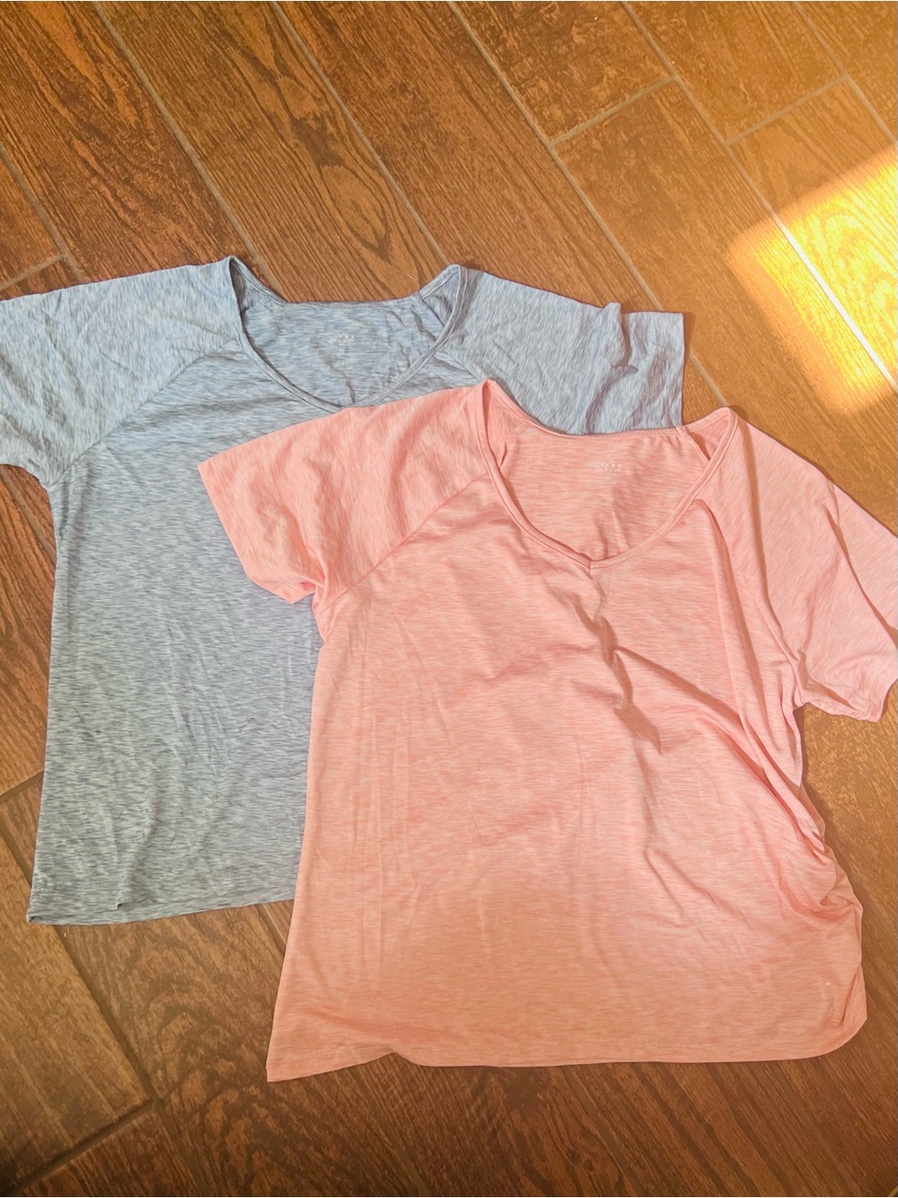 NWOT Lot of 2 PBX Pro light blue and peach workout tops 2X